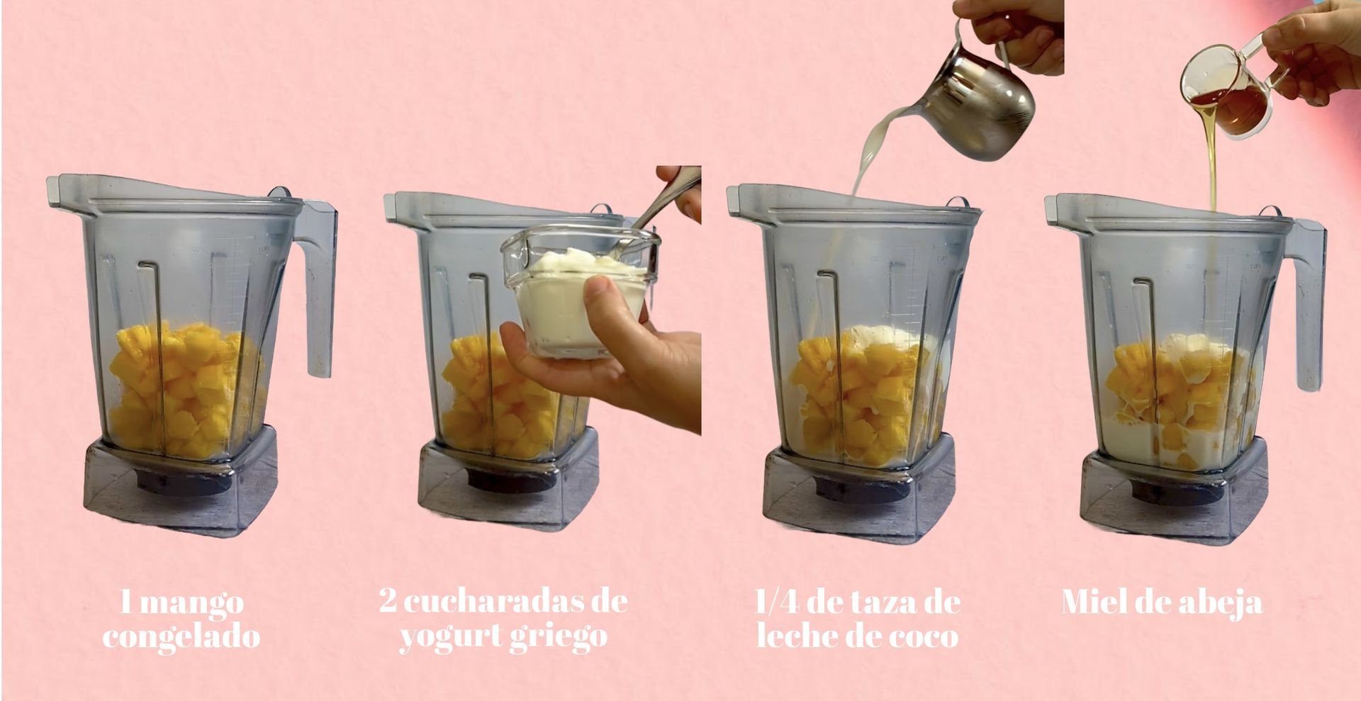 ingredientes smoothie de mango